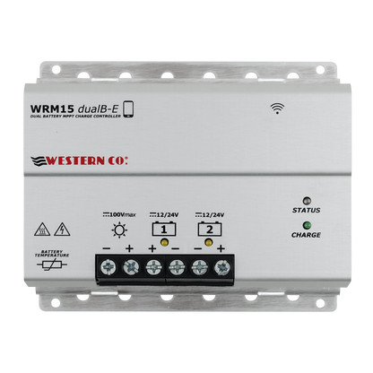 WRM15 Dual Battery MPPT Charge Controller | 15A, 12/24V | Bluetooth® App Control | For Boats & Caravans | 5-Year Warranty