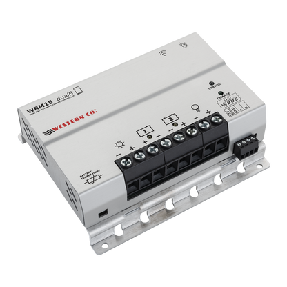 WRM15 Dual Battery MPPT Charge Controller | 15A, 12/24V | Bluetooth® App Control | For Boats & Caravans | 5-Year Warranty
