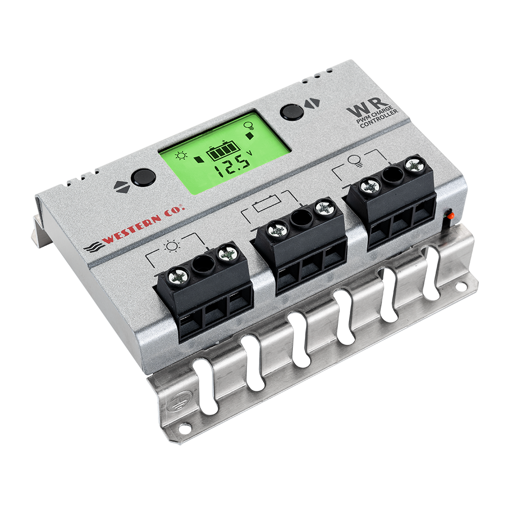 WR Series PWM Charge Controllers | 10A–30A, 12/24V, LCD Display, Twilight Function | 5-Year Warranty