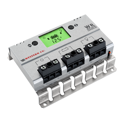 WR Series PWM Charge Controllers | 10A–30A, 12/24V, LCD Display, Twilight Function | 5-Year Warranty