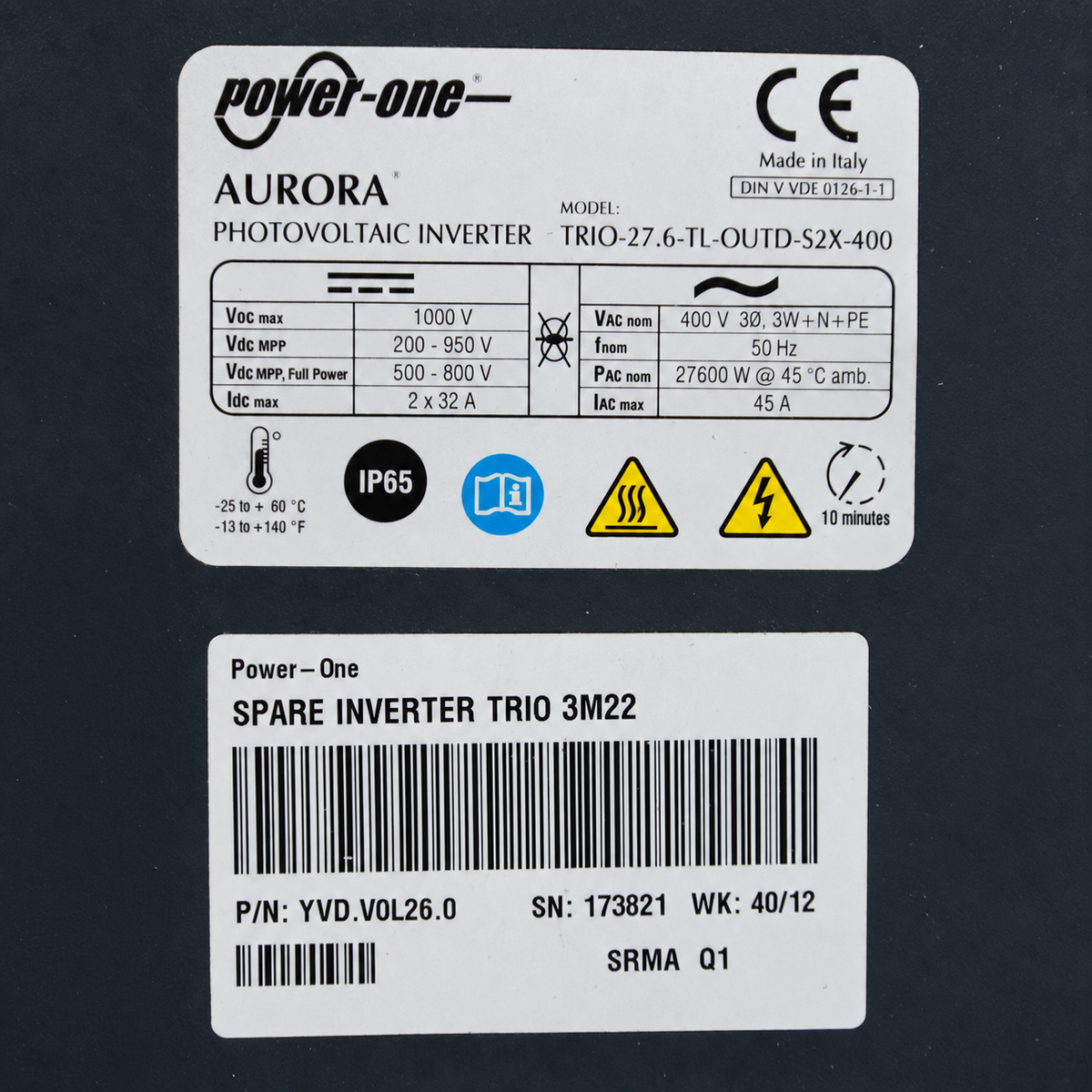 Power-One Aurora TRIO 27.6 | 27.6 kW PV Inverter