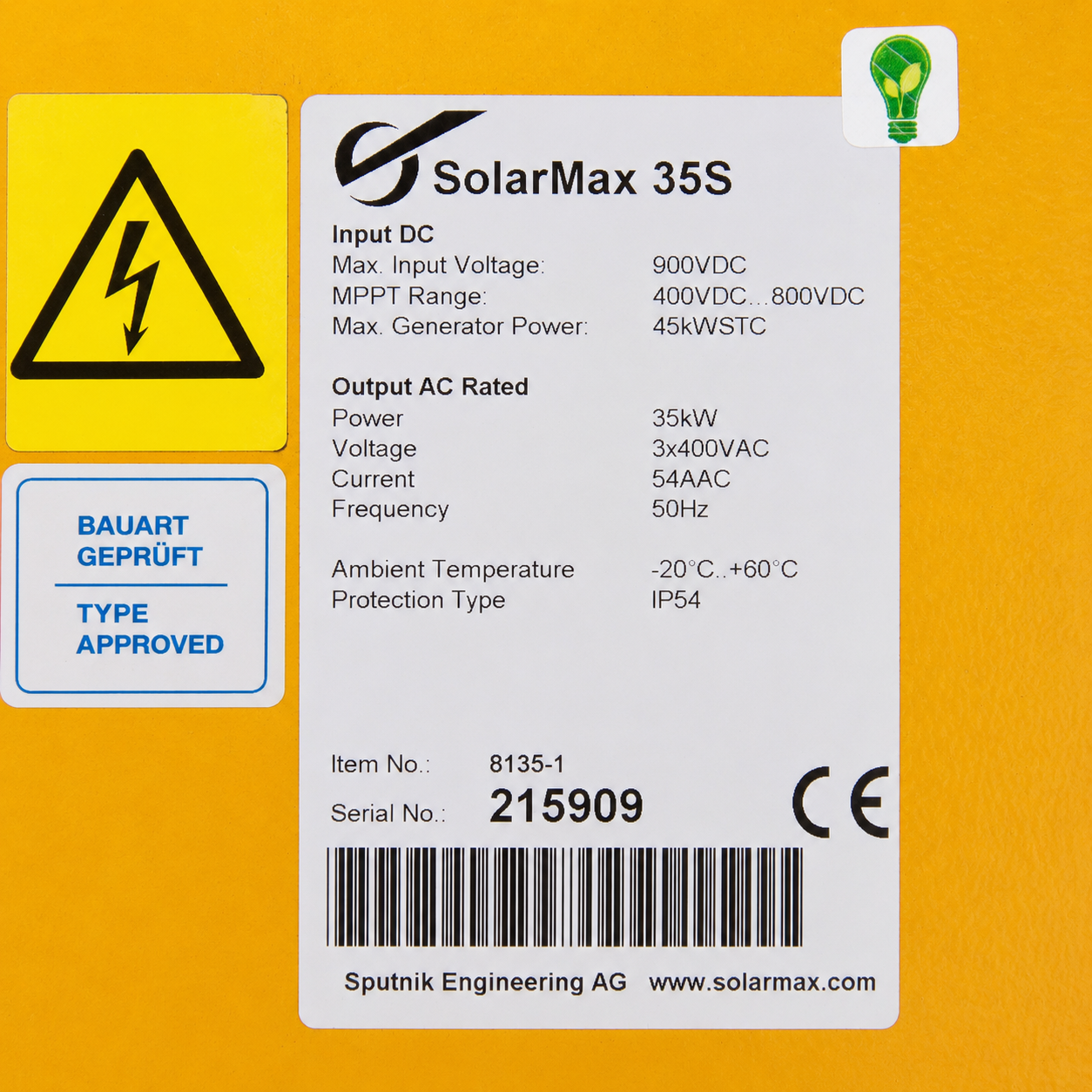 SolarMax 35S 35kW Three-Phase Photovoltaic Inverter – 400VAC Industrial Grid-Tie Solar Inverter