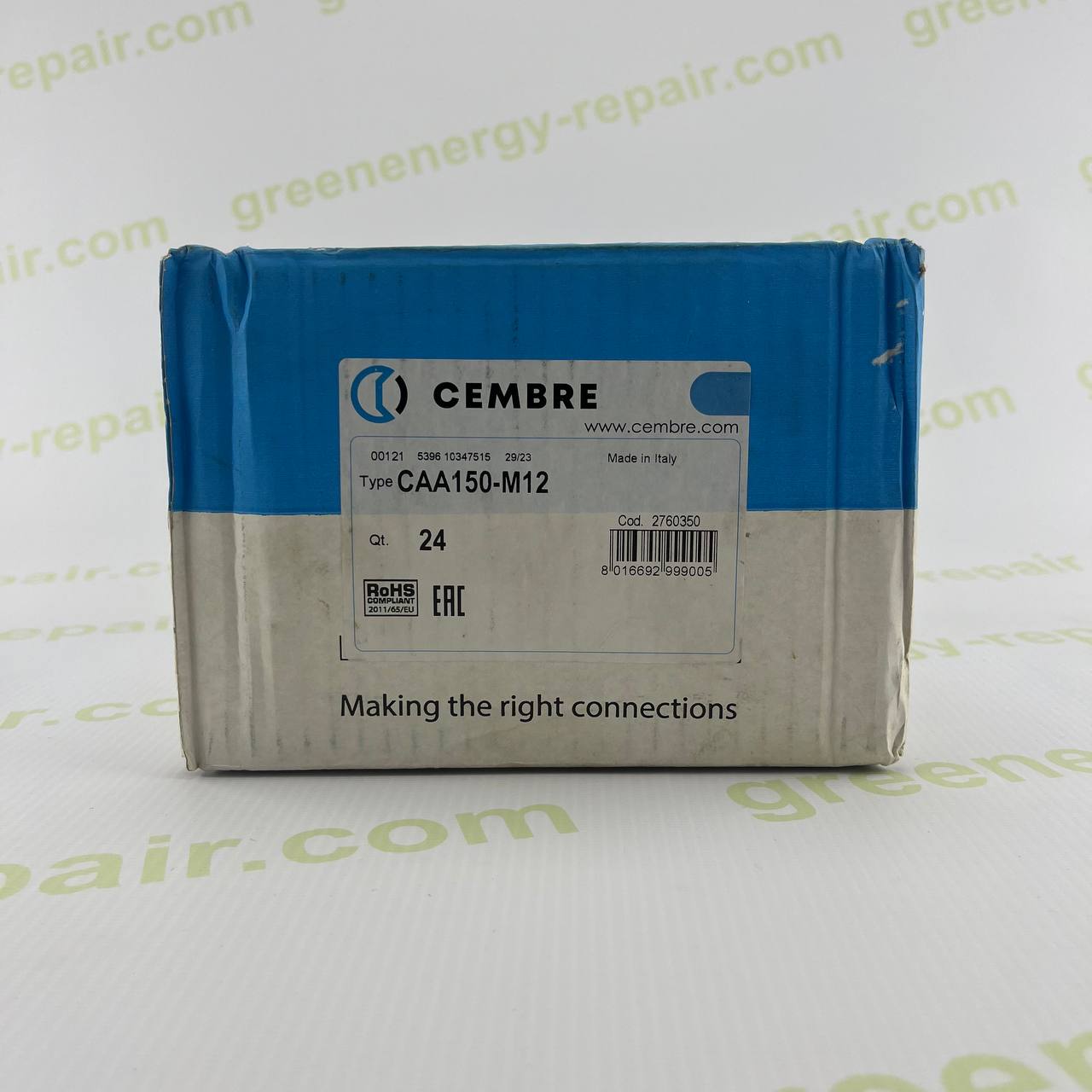 Cembre CAA150-M12 Heavy-Duty Cable Lugs | M12 Hole | 150mm² | Box of 21