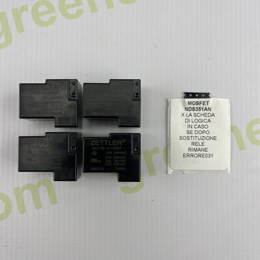 E031 Error Repair Kit | 4 Relays + 4 MOSFETs for Aurora, ABB, Fimer Inverters (ZETTLER AZ2150W-1AE-12DEFT) | 6-Month Warranty