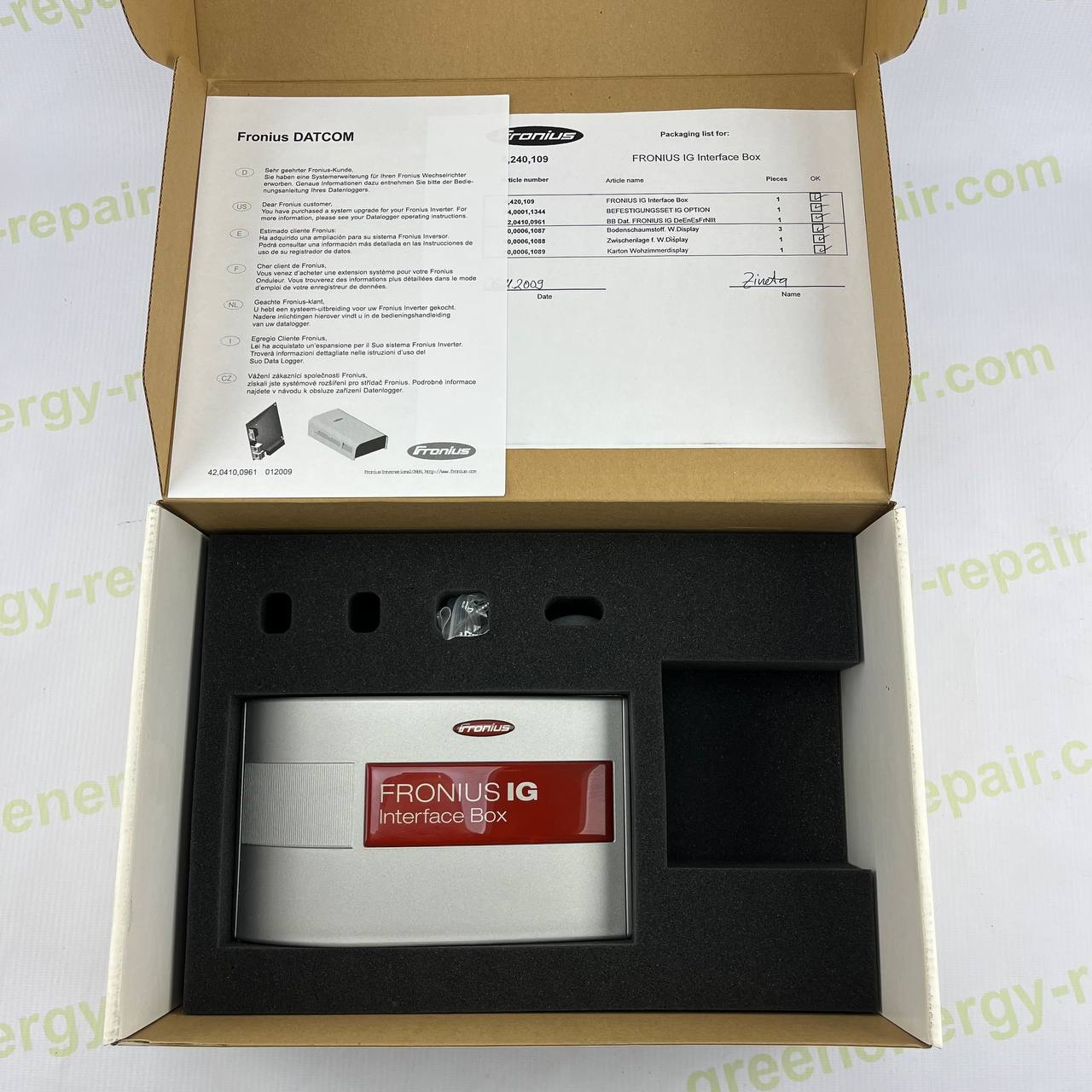Fronius IG Interface Box | PN: 4,240,109 | RS232 / Ethernet Communication | Original Packaging | Made in Austria