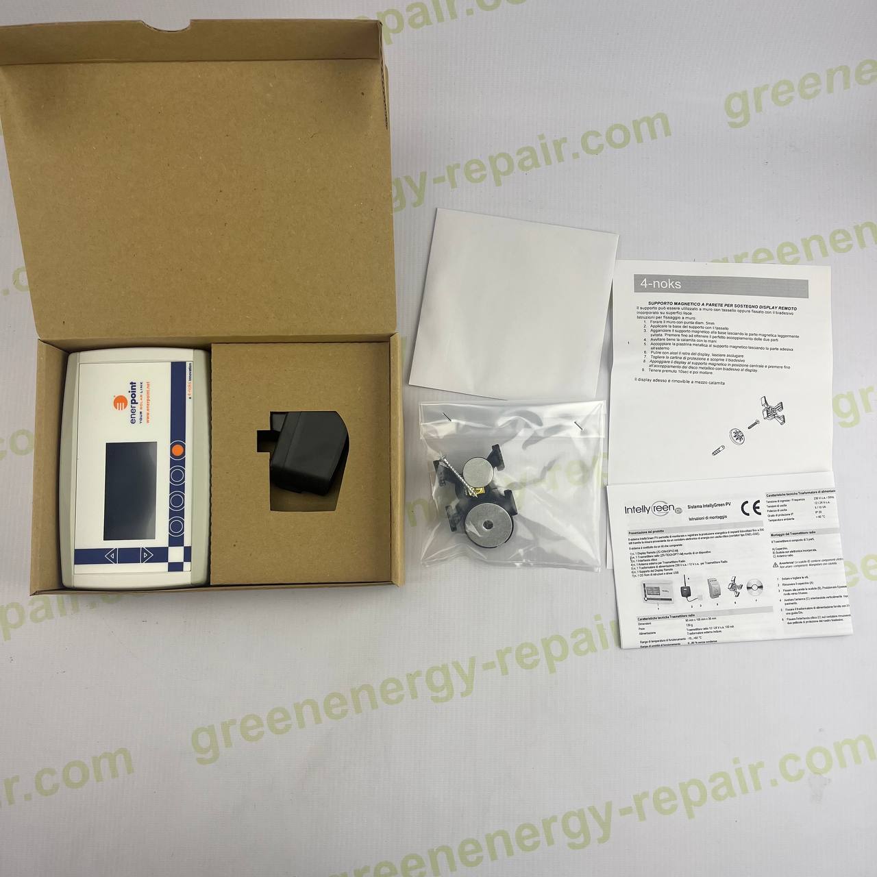 Kit fotovoltaico IntellyGreen 4-noks | Display wireless + Interfaccia ottica + Contaimpulsi | Prodotto in Italia