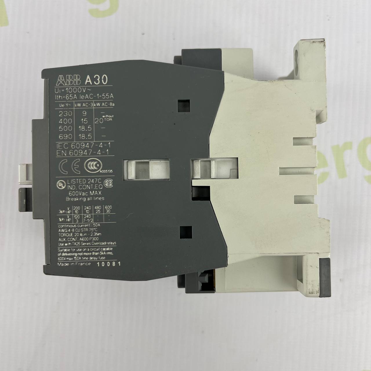 ABB A30-30-10 Contactor | 3-Phase | Made in France