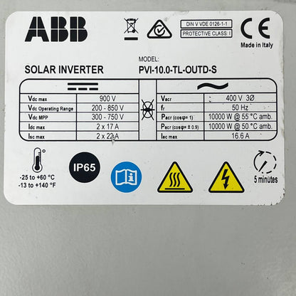 ABB PVI-10.0-TL-OUTD-S Solar Inverter | Three-Phase | 10 kW
