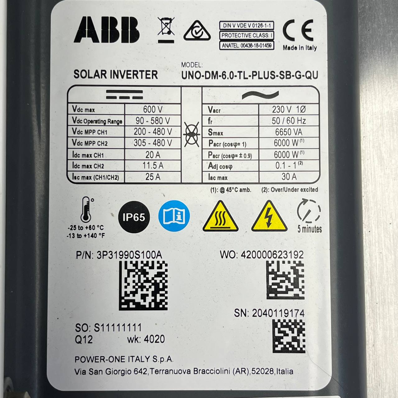 ABB UNO-DM-6.0-TL-PLUS-SB-G-QU | 6.0kW Single-Phase PV Inverter