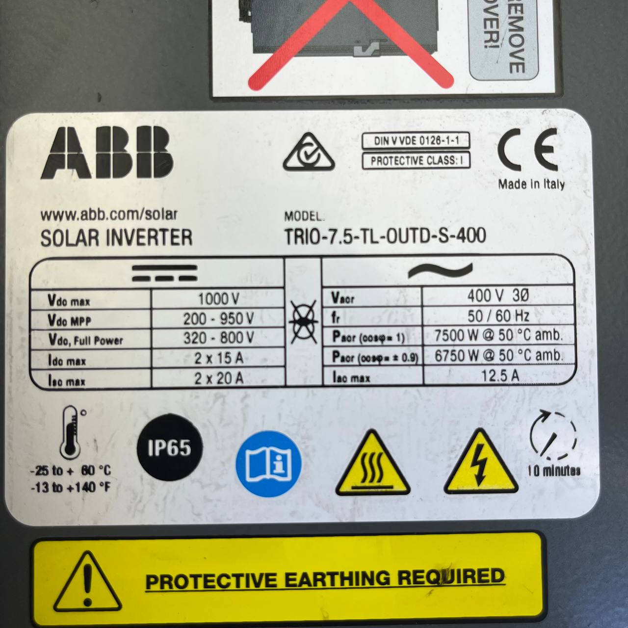 ABB TRIO-7.5-TL-OUTD-S-400 | 7.5kW Three-Phase Grid-Tied PV Inverter