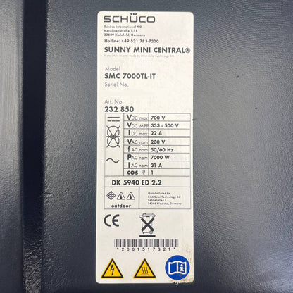 Schüco SMC 7000TL-IT | 7kW Single-Phase Grid-Tied Inverter