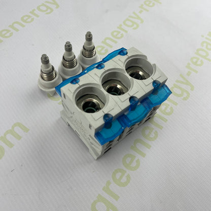 3-Pole Fuse Holder | VDE 0636 Standard | 16A | 400V AC | DIN Rail | For Solar & Industrial Panels