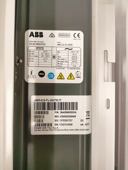 ABB UNO-2.0-TL-OUTD 2kW 2000W Single Phase 230VAC PV Grid inverter