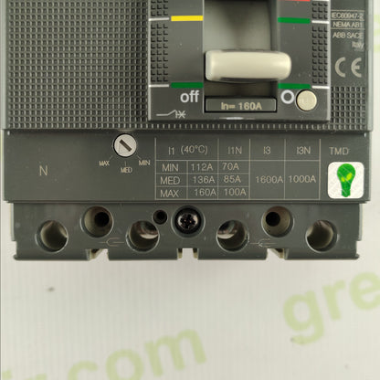 ABB Tmax XT1N 160 | 3-Pole MCCB | 160A | 690V AC | IEC 60947-2
