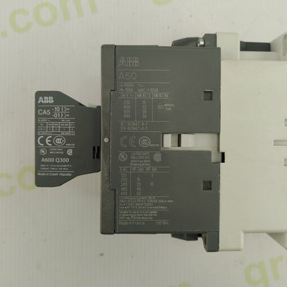 ABB A50-30-00 Contactor | 100A 1000V AC-3 | 3-Pole | Coil 230V AC | With CA5-10 Auxiliary Contact | Made in France