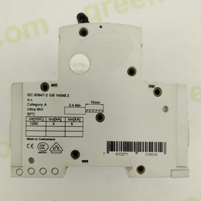ABB S804PV S125 DC Disconnect Switch | 1200 V DC | 4-Pole | PV Protection Device