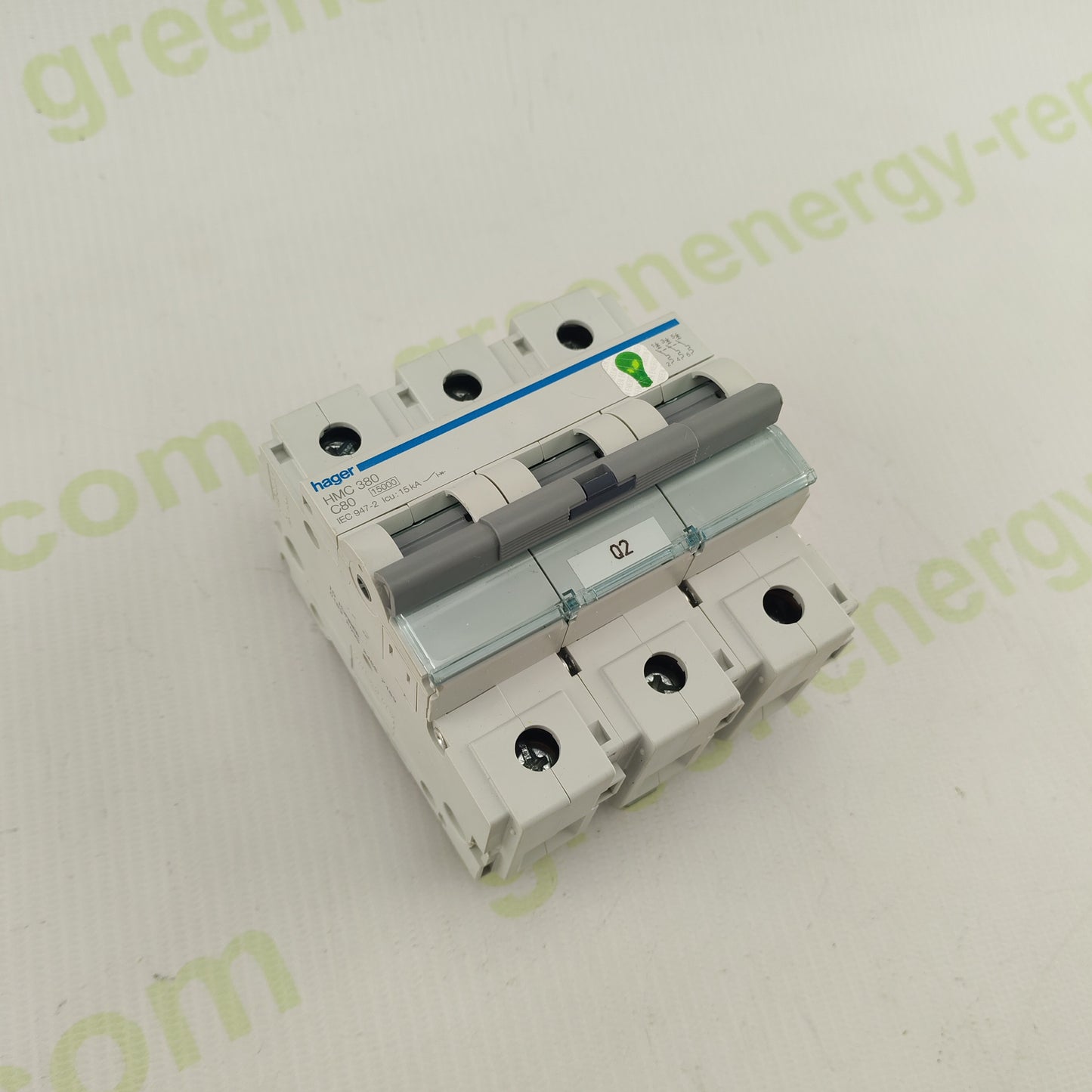 Hager HMC380 C80 Circuit Breaker | 3-Pole | C-Curve | 80 A | Original Hager Protection Device