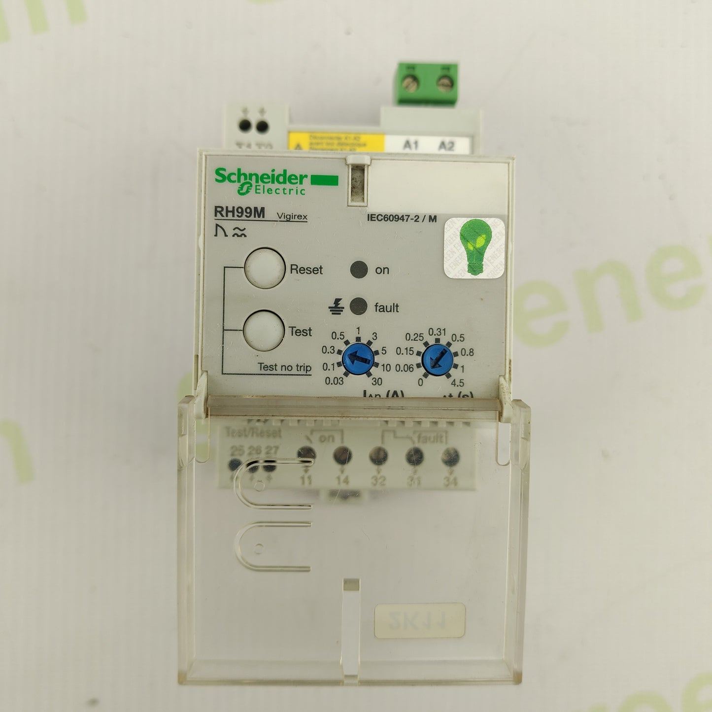 Schneider Electric RH99M Vigilohm Earth Leakage Monitoring Relay | 0.03–5A Trip Range | 220–240V AC | DIN Rail | IEC 60947-2