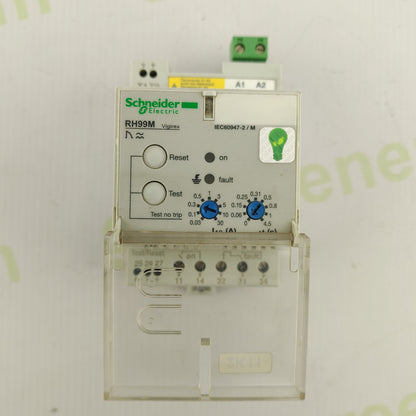 Schneider Electric RH99M Vigilohm Earth Leakage Monitoring Relay | 0.03–5A Trip Range | 220–240V AC | DIN Rail | IEC 60947-2