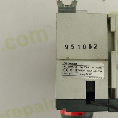 ABB OT200E03 Switch Disconnector | 3-Pole | 200 A | 690 V AC | AC-23A | Manual Isolator | Made in Finland