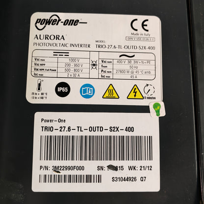 Aurora TRIO-27.6-TL-OUTD-400 Inverter | 3-Phase | 27.6kW | Dual MPPT | Outdoor IP65