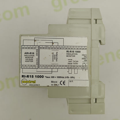 Contrel RI-R15 1000 Insulation Monitoring Relay | Up to 1000 V DC | 24–240 V Supply | Ground Fault Detection | Industrial / Solar Safety Device