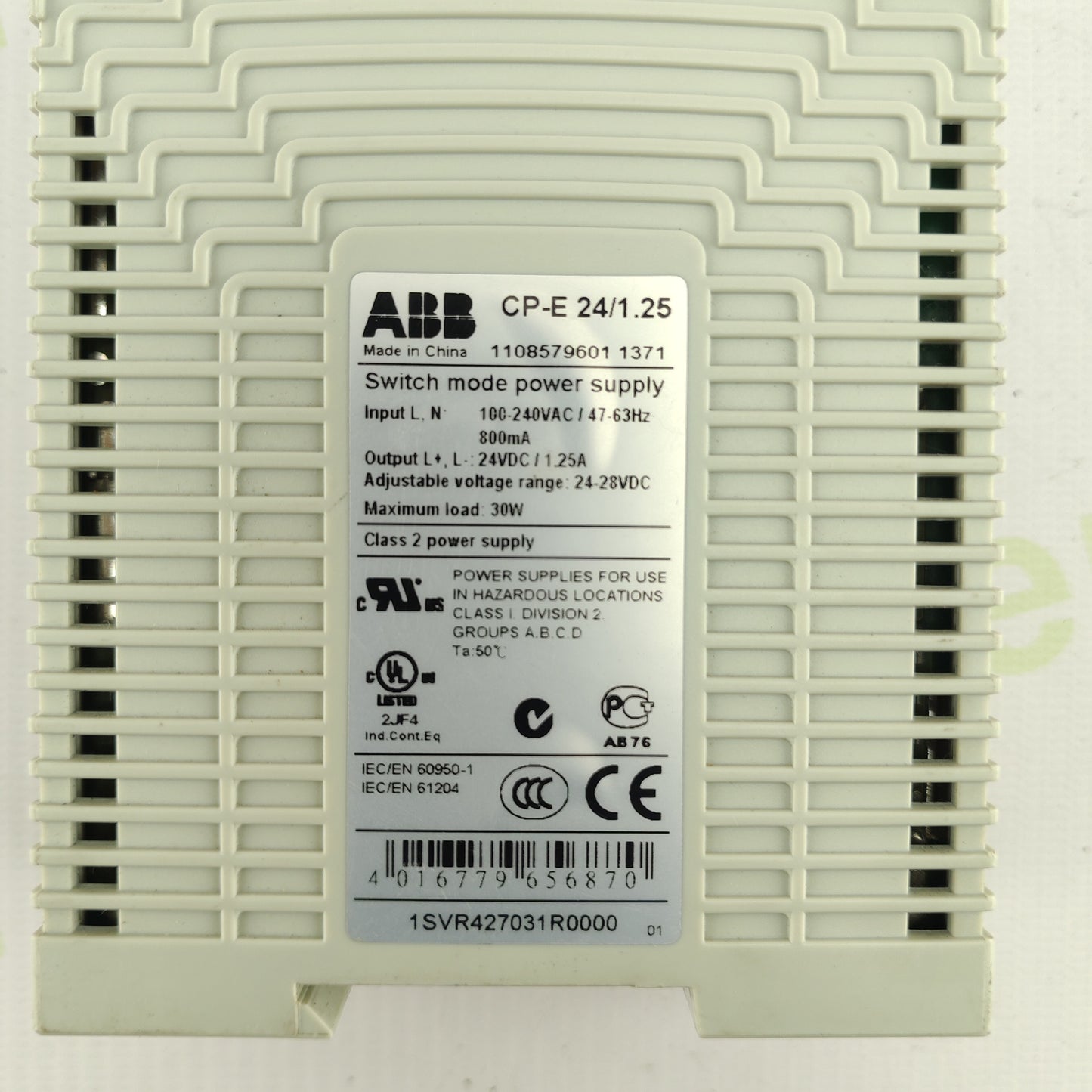 ABB CP-E 24/1.25 Power Supply | 24 V DC | 1.25 A | 30 W | Industrial DIN-Rail PSU | Original OEM Component