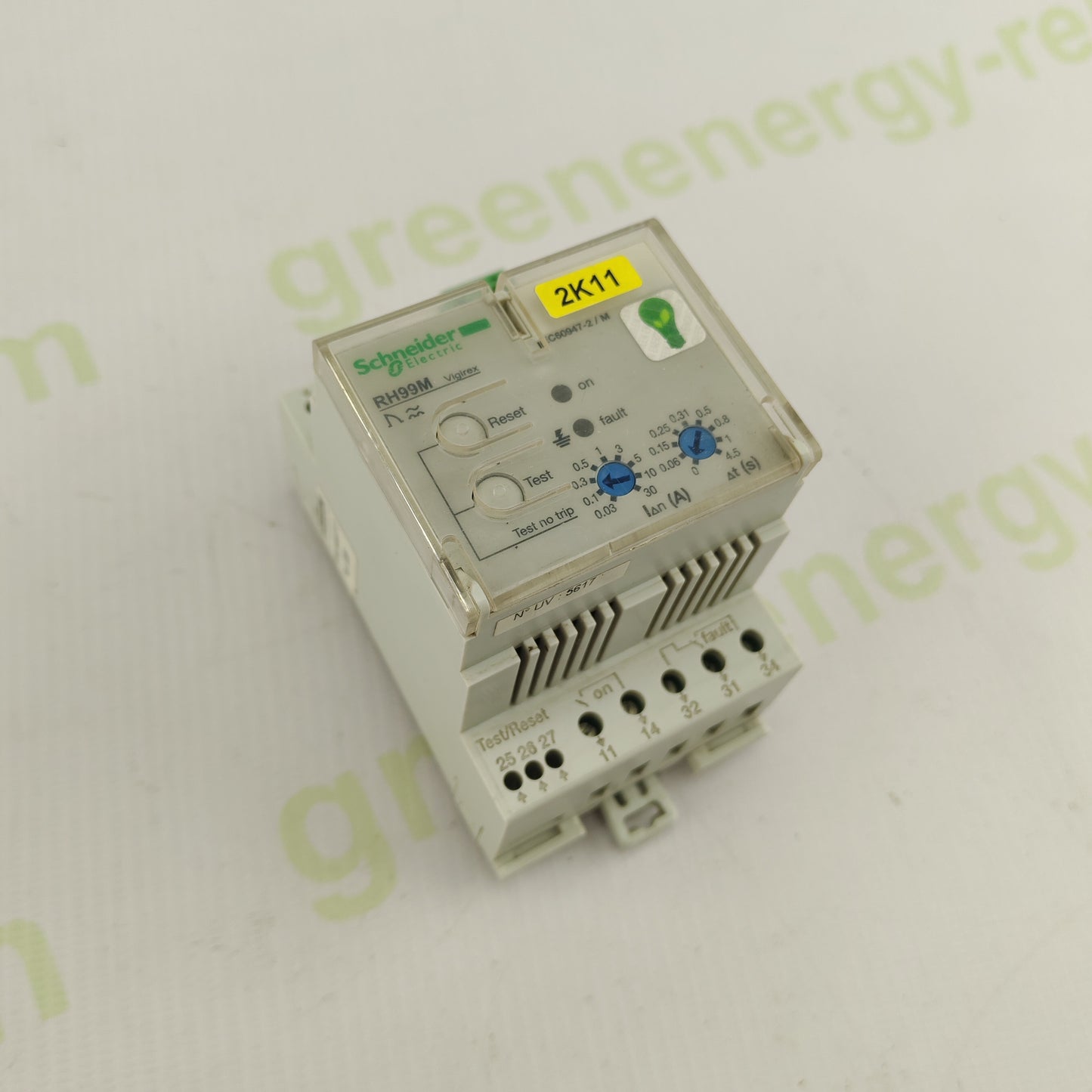 Schneider Electric RH99M Vigilohm Earth Leakage Monitoring Relay | 0.03–5A Trip Range | 220–240V AC | DIN Rail | IEC 60947-2
