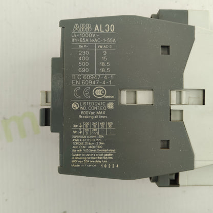ABB AL30-30-10 Contactor | 3NO + 1NO | 65A AC1 / 18.5kW AC3 | IEC 60947 | Made in France