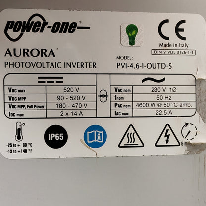 Aurora Power-One PVI-4.6-I-OUTD-S | 4.6kW Transformer-Isolated Inverter |