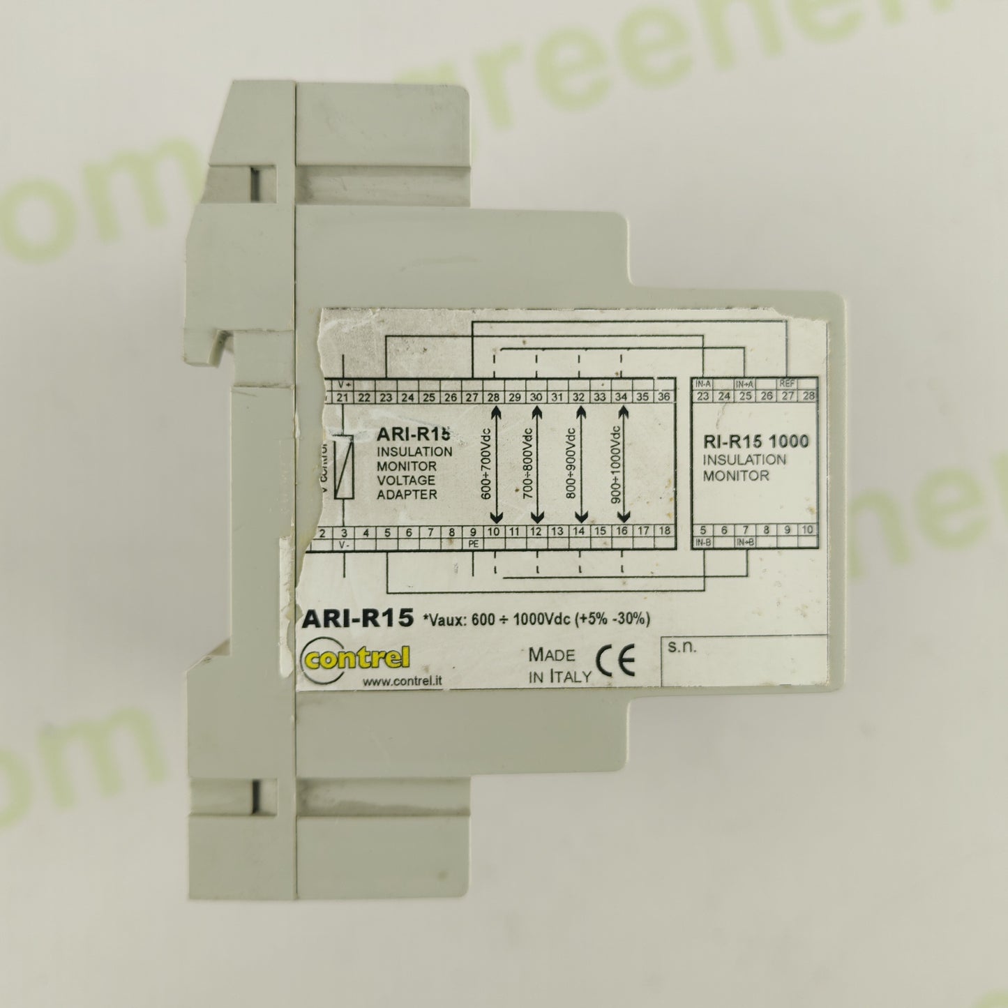 Contrel ARI-R15 – Insulation Monitor Voltage Adapter | Max 700/800/900/1000 V DC | Compatible with RI-R15 | For PV & Industrial Systems