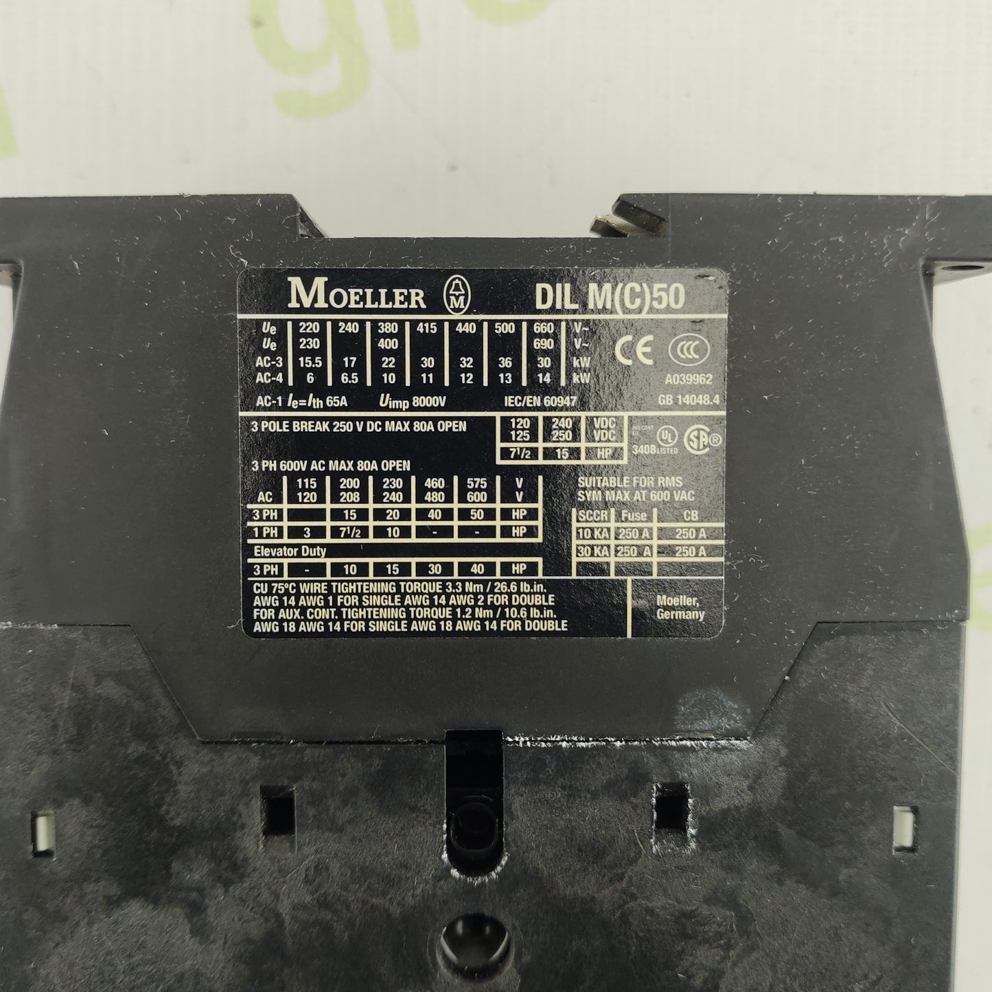 Moeller DIL M(C)50 xStart Contactor | 3-Phase Motor Control
