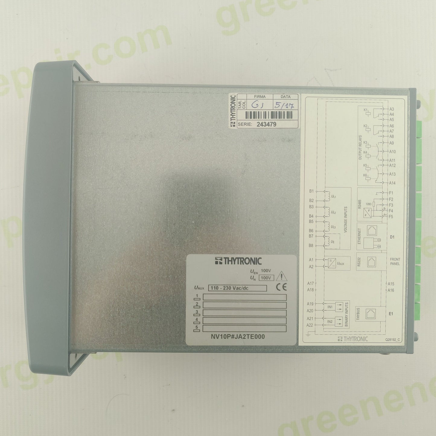 Thytronic NV10P | Voltage & Frequency Protection Relay | 110–230 V AC/DC | Ethernet + RS485 | IEC 61850
