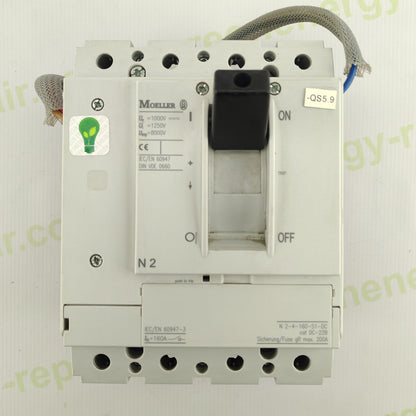 Moeller N2-4-160-S1-DC | DC Circuit Breaker | 1000 V DC | 160 A | 4-Pole | Solar PV Disconnect | IEC/EN 60947 | Made in Germany