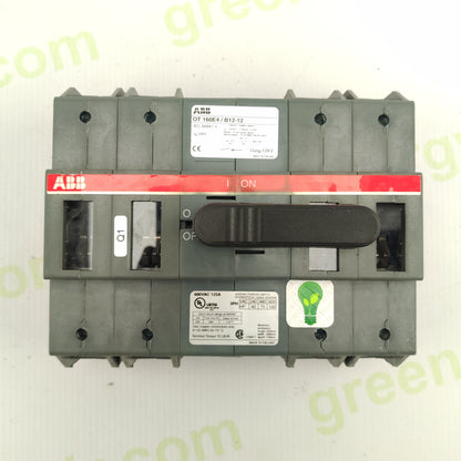 ABB OT160E4 / B12-12 | 200A 4-Pole Manual Switch Disconnector | 600VAC | UL Listed | Made in Finland