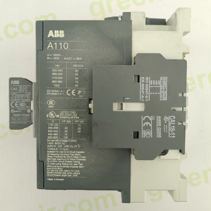ABB A110-30 Power Contactor | 3-Pole | 110 A AC-3 | 1000 V | Coil 24–230V | Industrial & Solar Applications
