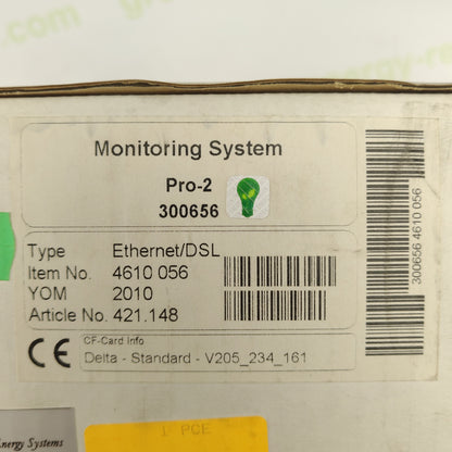 Monitoring System. Delta. Meteocontrol WEB’log Pro-2| Ethernet/DSL | Part No. 421.148 | Item No. 300656