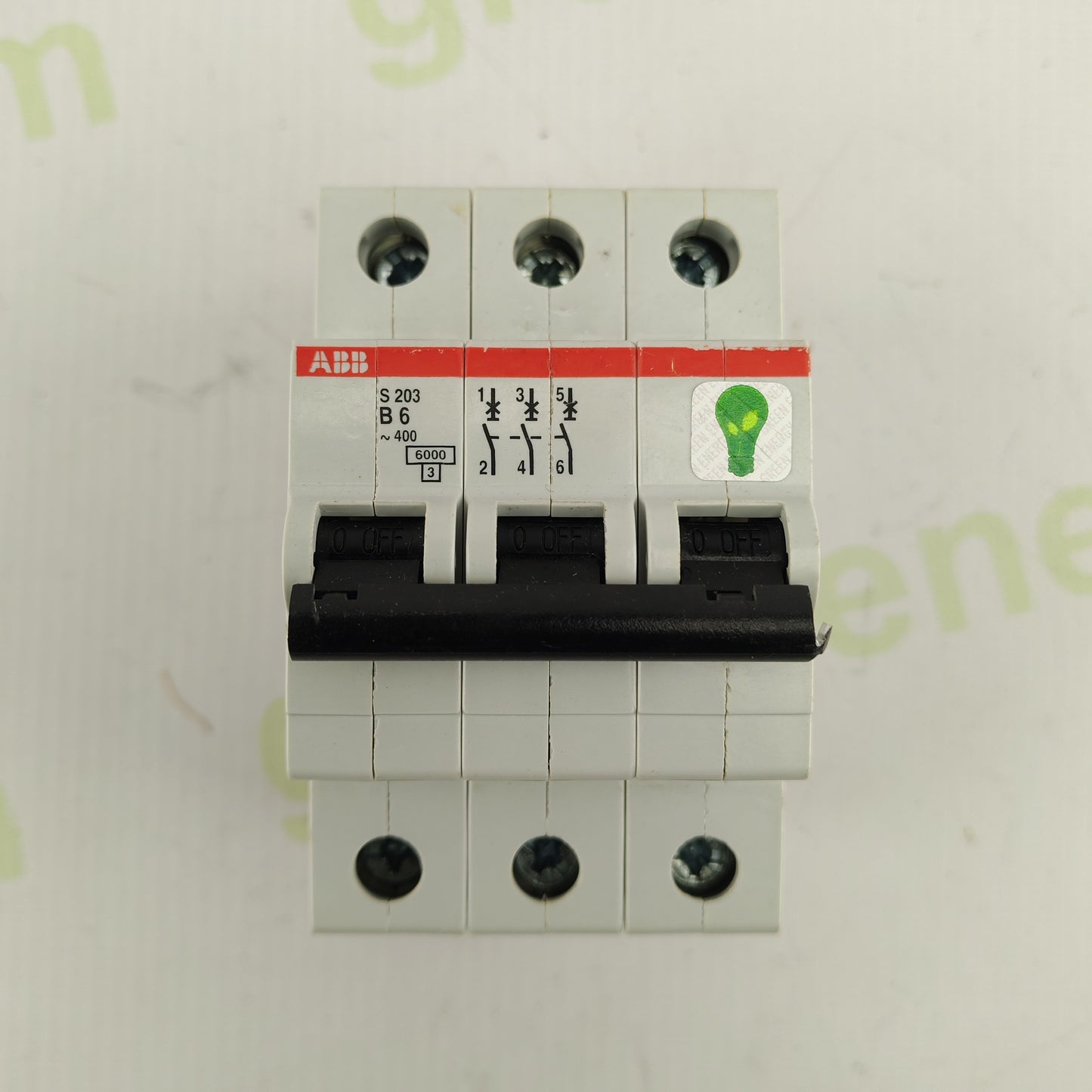ABB S203-B6 Miniature Circuit Breaker | 3-Pole | 6 A | Type B | DIN-Rail | Original ABB Protection Device