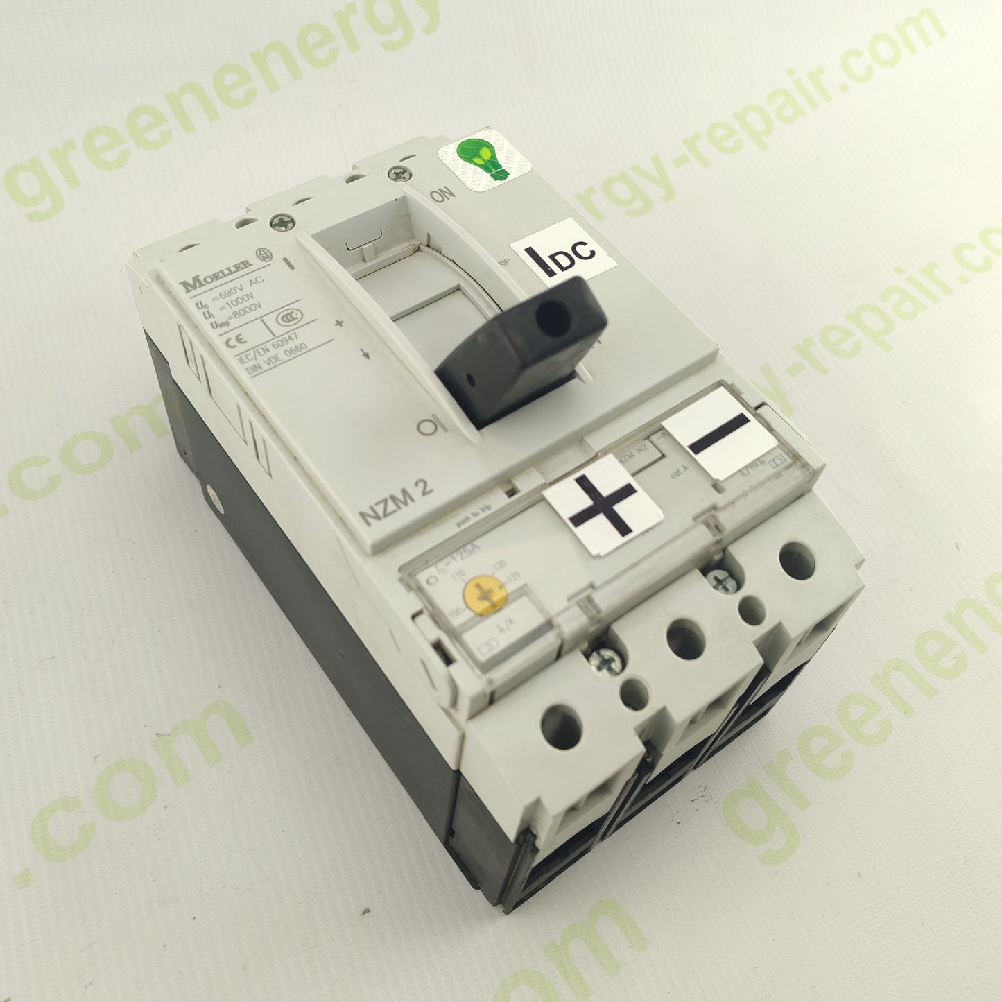 Moeller NZM2 DC Circuit Breaker | 3-Pole | 125 A | 1000 V DC | Trip Unit NZM N2-A125 | IEC/EN 60947 | Made in Germany