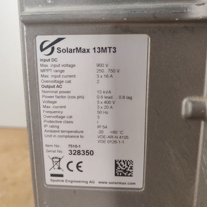 SolarMax 13MT3 | 13 kVA | 3-Phase Grid-Tie Solar Inverter | IP54