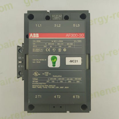 ABB AF300-30 Contactor | 3-Pole | 600V AC / 500A | 100–250V AC/DC Coil | Industrial Motor Starter