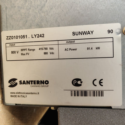 Santerno SUNWAY 90 Power Module | 91.4 kW | Input 800 V DC | MPPT 415–760 V
