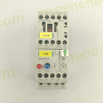 Siemens SIRIUS Contactor Set 3RT1016-1AP01 + Thermal Overload Relay 3RU1116-0JB0 | 230V AC Coil | 0.7–1A