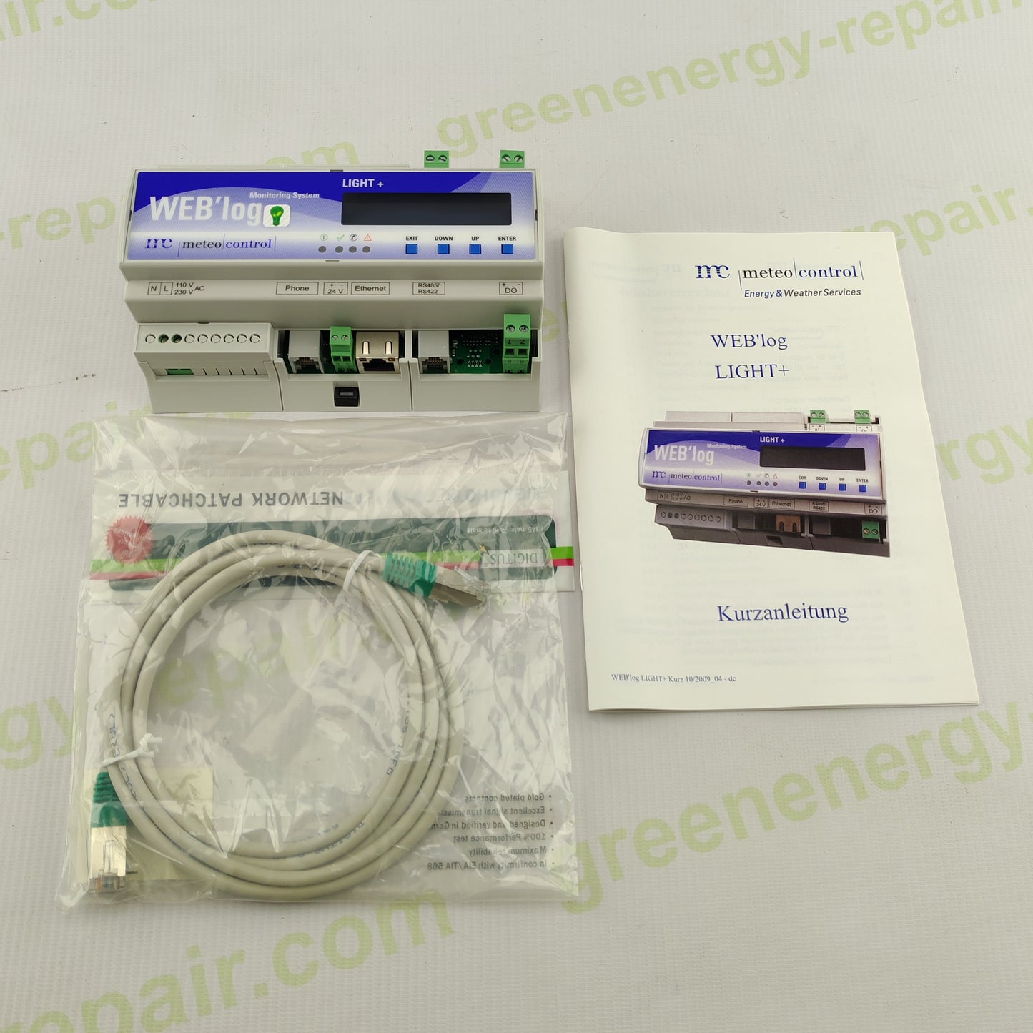 METEO CONTROL LIGHT+ 421.119 ETHERNEL DSL 300668 WEB'LOG MONITORING SYSTEM