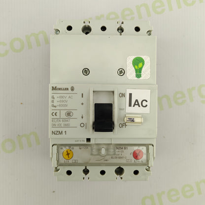 Moeller NZM1 Circuit Breaker | 3-Pole | 125 A | 690 V AC | Trip Unit NZM B1-A125 | Made in Romania