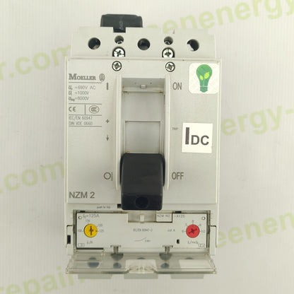 Moeller NZM2 DC Circuit Breaker | 3-Pole | 125 A | 1000 V DC | Trip Unit NZM N2-A125 | IEC/EN 60947 | Made in Germany