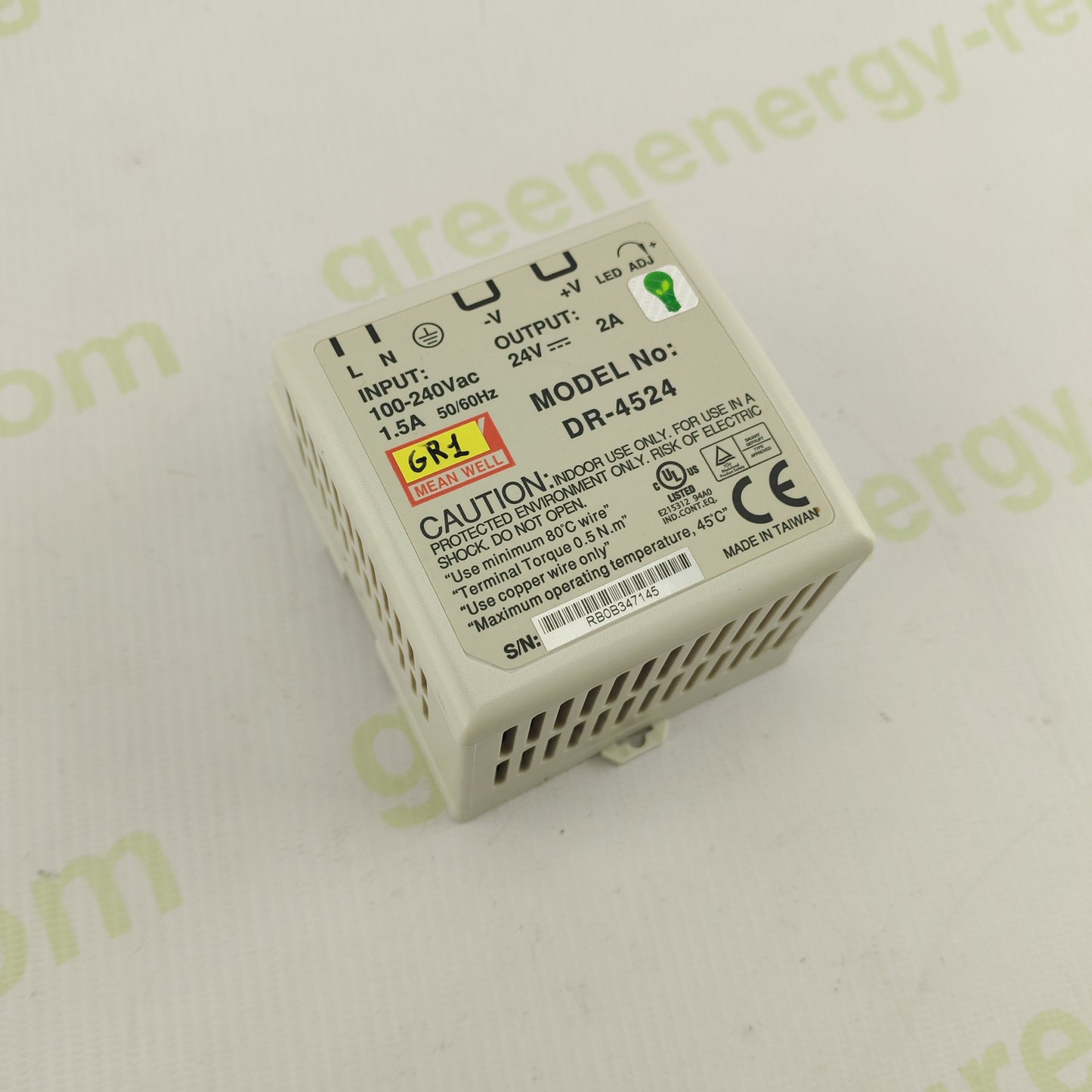 MEAN WELL DR-4524 | 24V 2A | 48W | DIN Rail Power Supply | Original Industrial Grade | Part No. DR-4524