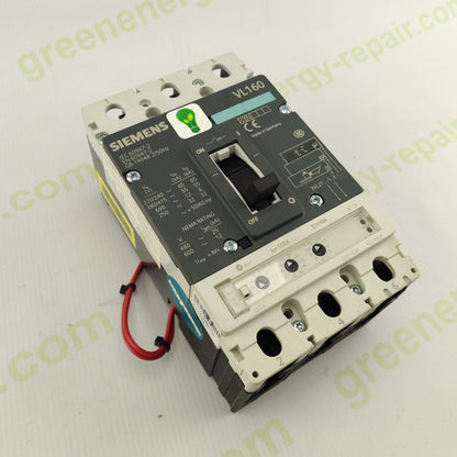 Siemens VL160 Circuit Breaker | 3-Pole | 160 A | 690 V AC | 3VL27 | ETU10M Trip Unit | Made in Germany