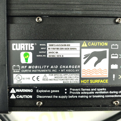 Curtis 1608FS-AVS 24V Battery Charger | 24VDC 8A | Mobility Aid / Wheelchair Charger